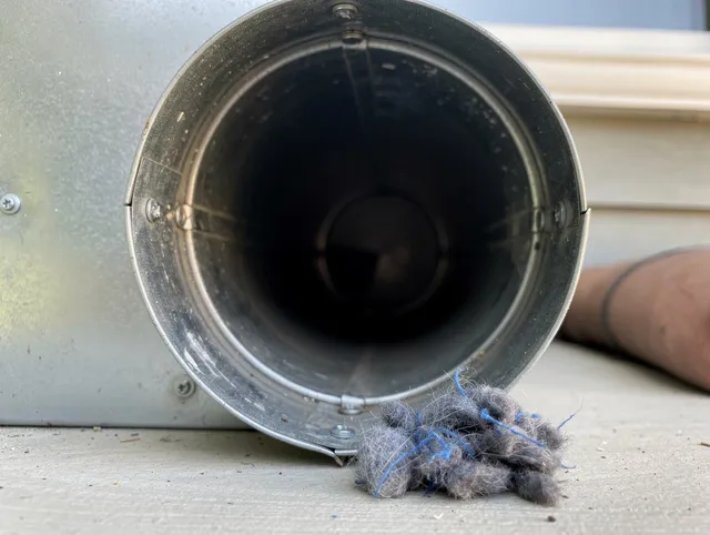 South El Monte Dryer Vent Cleaning technician using specialized equipment to clear severe dryer vent blockage in South El Monte